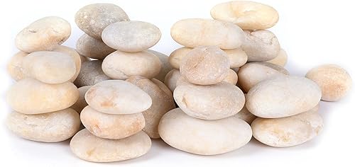 Miniatura 8 de Piedras de 11 libras, piedras de río, 100% naturales seleccionadas a mano, guijarros decorativos de alta calidad, ideales para paisajismo de jardín,