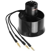 Oumefar EDF Ducted Fan Set 30mm EDF 6 Blades Ducted Fan Brushless Motor with QF161114000KV 24S Brushless Motor for RC Airplane Modeling Accessories