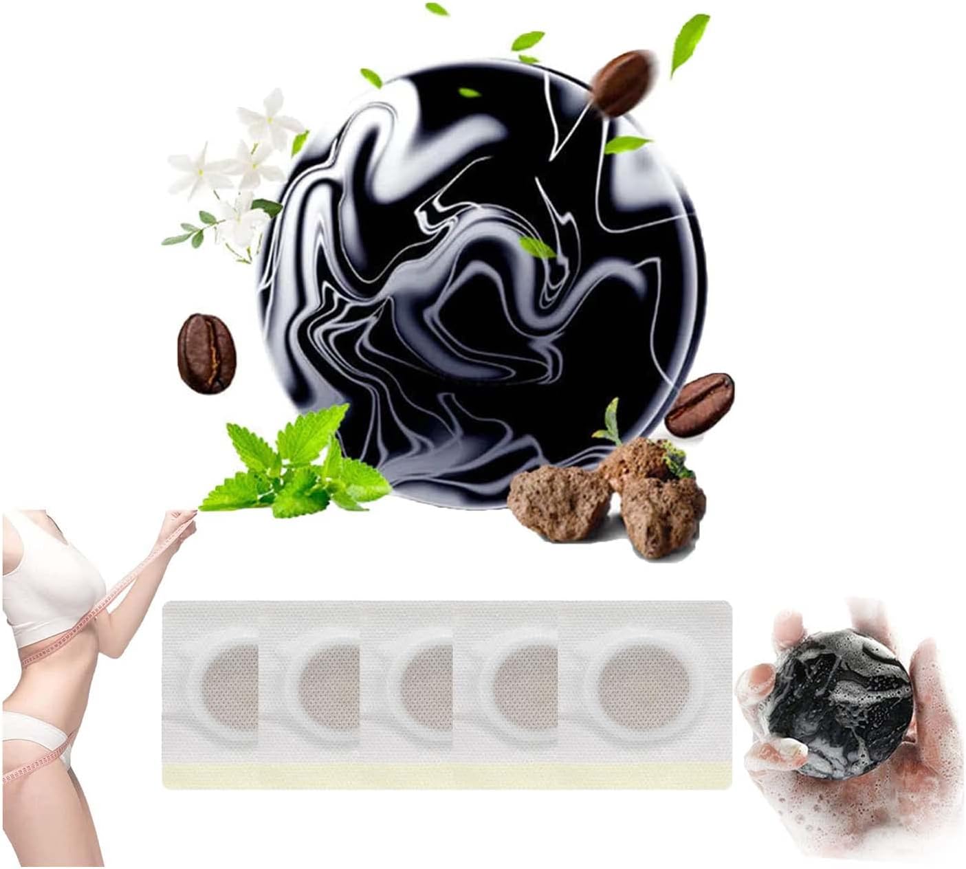 Lavaluv Cellutight Renew Soap,Anti Cellulite Firming Soap,for Deep Cleansing,Volcanic Clay Coffee Soap Bar,Slimming Body Essence Soap,Extrafirm Fat Burning Soap for All Skin Types,with Belly Patch