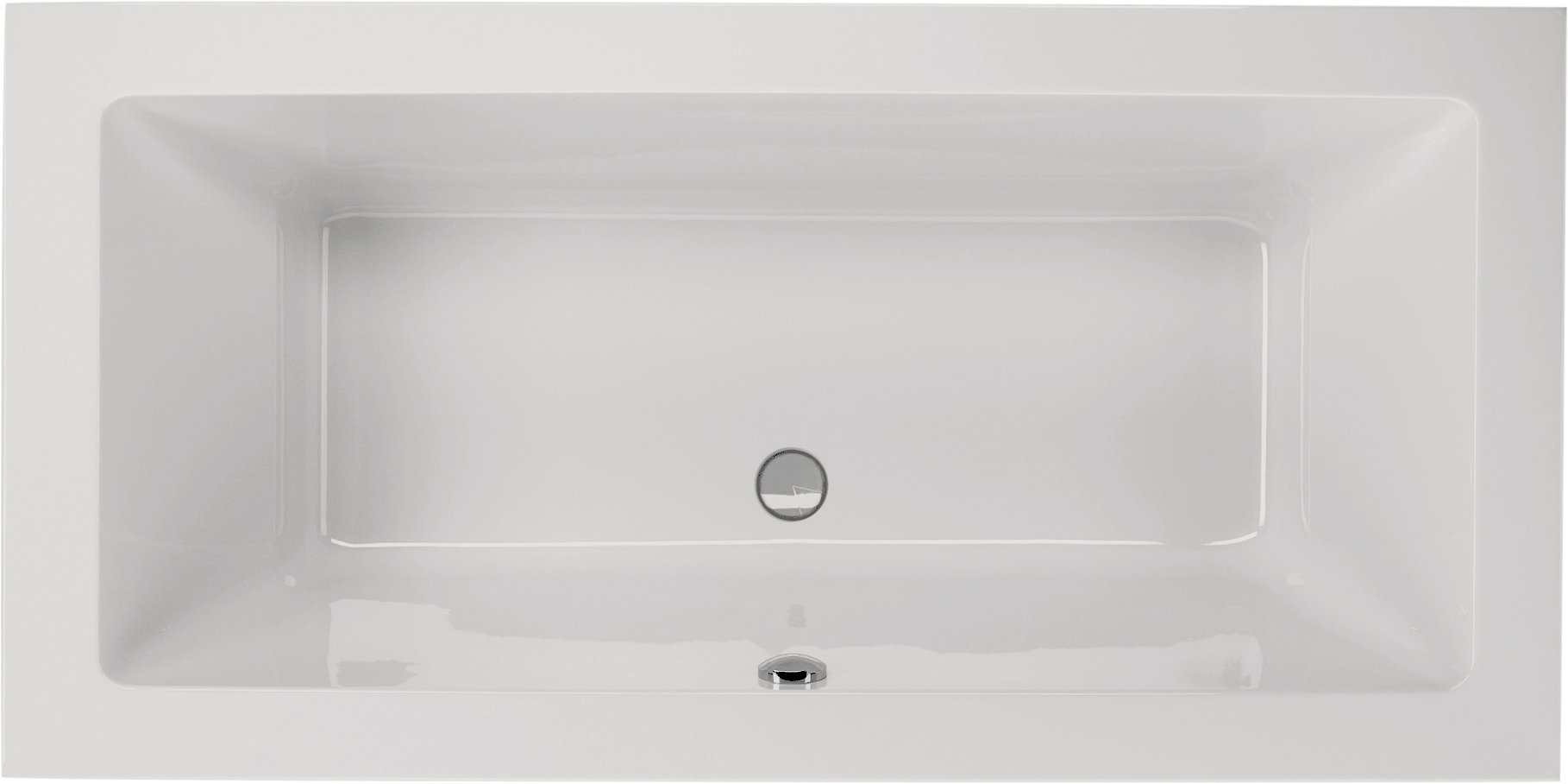 Rectángulo bañera acrílico lupor 190 x 90 x 49 cm blanco bañera