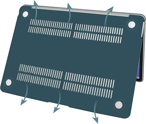 Miniatura 24 de B BELK Funda compatible con MacBook Air de 13 pulgadas 2022 2021 2020 2019 2018 M1 A2337 A2179 A1932 Touch ID, carcasa rígida de plástico para Verde