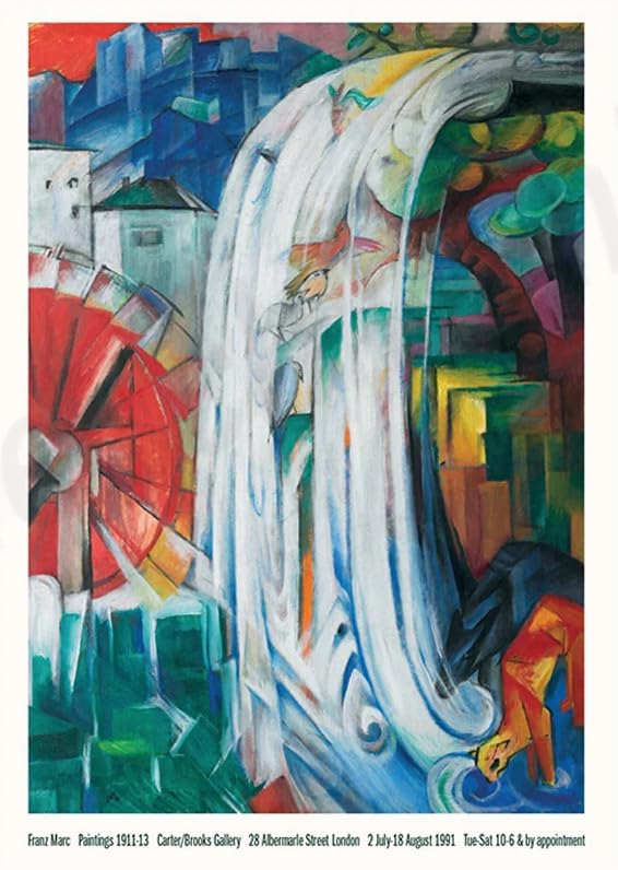 Impressions art mural abstrait Franz Marc tableau 60x90