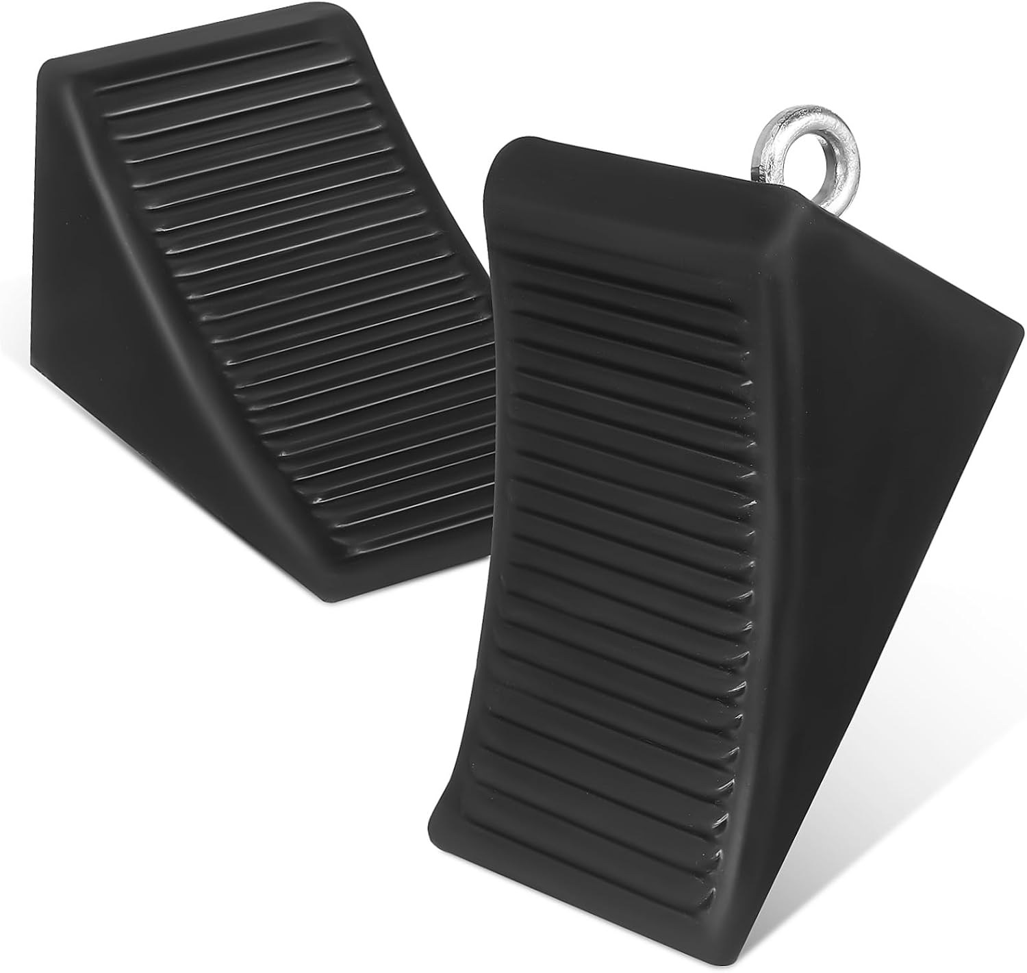 Cabilock 2pcs Rubber Wheel Chocks Heavy Duty Stopper for Truck Parking