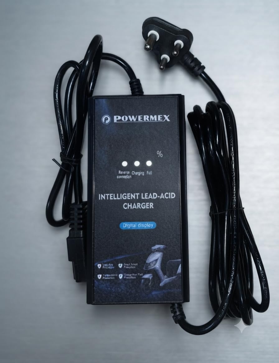 Electric Bike Battery Charger 72V for All Electric Vehicle of 6 Battery (72V) Lead Acid with Display Charger| AUTO Cut-Off System |with Extra Long Charging Cable | Electric Scooter | EBIKE-image-38