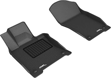 3D MAXpider Custom Fit Kagu Floor Mat Black Compatible with Infiniti Q50 2018-2024 - Front Row
