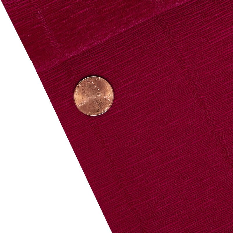 Paper Mart Italian Crepe Paper Roll, Luxurious 180 GSM 19.5 x 98 Inches Decorative Tissue, Ruby 586 Red, Cartotecnica Rossi Crepe Paper for Crafting