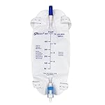 Easy-Tap Leg Bag Urinary Drainage Bag, 1000ml, Anti-Reflux Valve, Cloth Straps, Easy Flip Drain (Pack of 3) (500ml)
