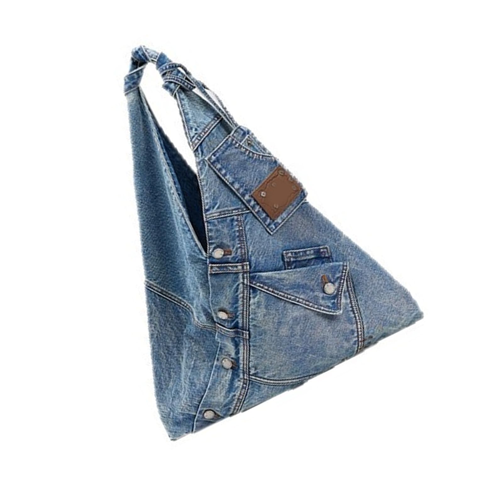 Hobos - Borsa a tracolla da donna, in denim, casual, con manico superiore, con tasche multiple