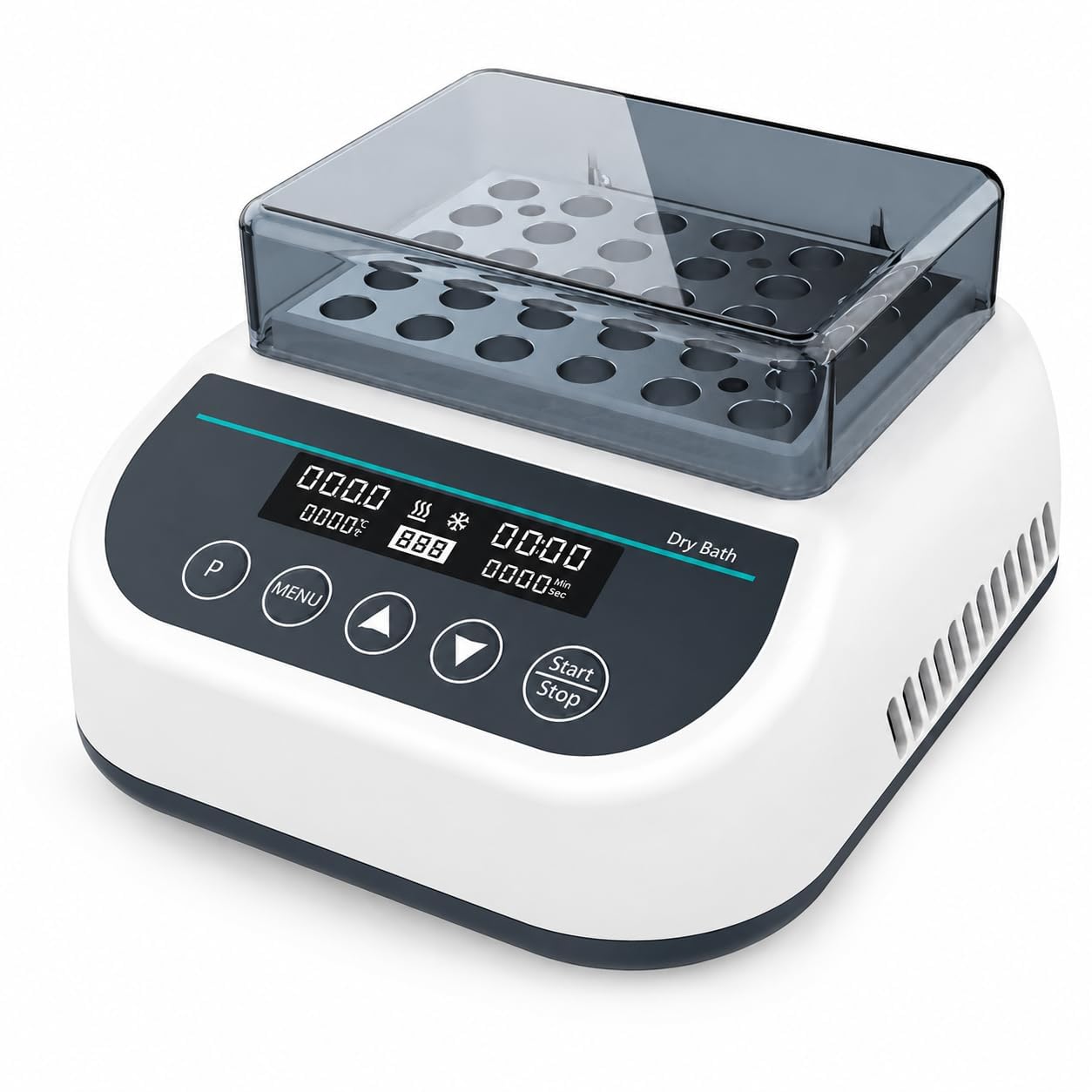 Incubatrice per bagno a secco con blocco riscaldante per provette da laboratorio, termostato in metallo, controllo preciso della temperatura per 0,2/0,5/1,5/2 ml