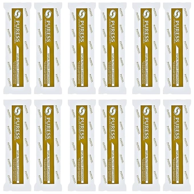 10 Inch High Density Spun Pre-Filter (5 Micron PP Spun) Cartridge Compatible for 10 Inch Pre-Filter Housing of All Water Purifier | Pack of 12 Spun-image-48