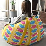 Hiseng Sitzsack Bezug Ohne Füllung, Erdbeerdruck Sitzsack Kuscheltiere Aufbewahren für...