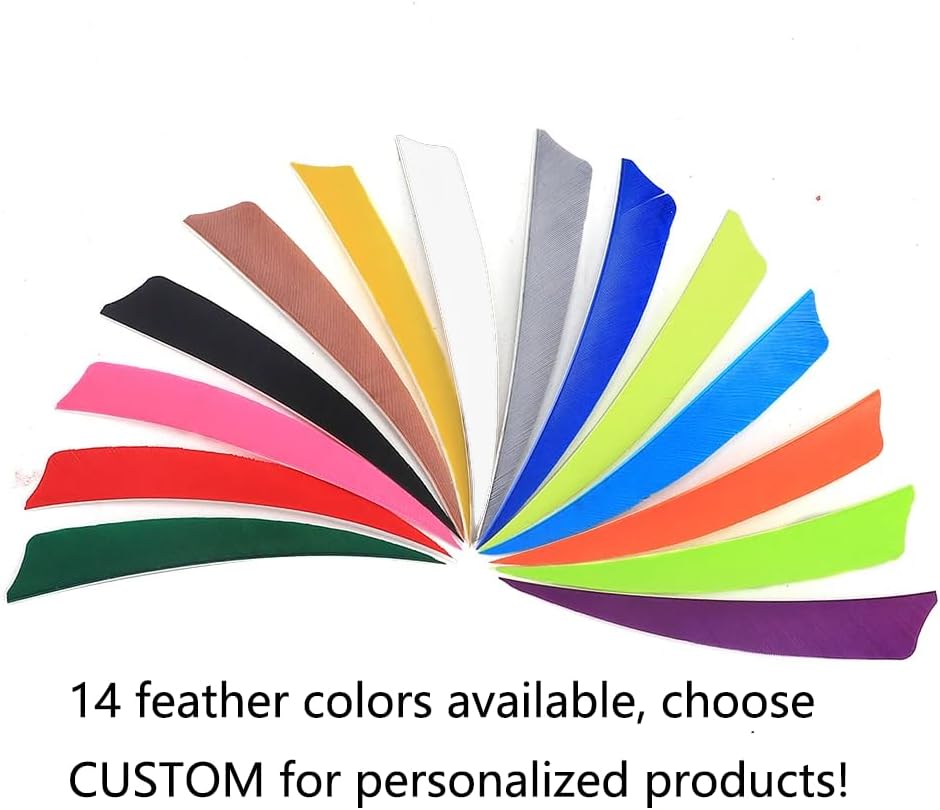 6/12pc Custom Length Feathered Carbon Arrows Spine 200 250 300 350 400 500 600 700 800 Removable Tips 4" Turkey Feather Targeting Hunting Arrow for Traditional Bow Long-Bow Recurve Bow Compound Bow