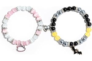 Matching Friendship Bracelets for Couples Best Friends Matching Spider Kitty Bracelet Matching...