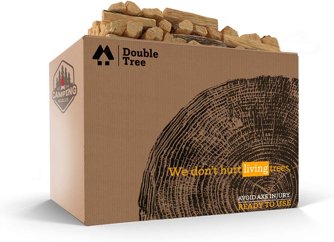 Double Tree Fire Starter Sticks - 100% Natural Cedar Wood Kindling, Quick & Easy Burning for Campfire, Camping Cooking Stove, Fire Pit, Fireplace & Grilling, lndoor & Outdoor - (X-Large 2 Cubic ft)