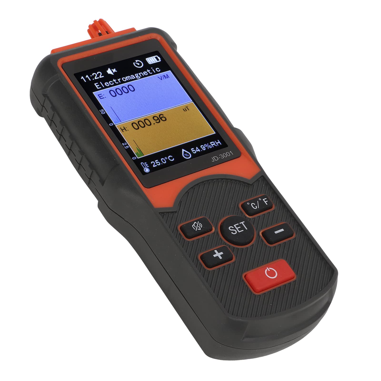 ciciglow Geigerzähler Alpha beta Gamma, 1V/M ~ 1999V/M;0.01μT ~ 999.99μ Portable Geiger Counter Dosimeter for Nuclear Radiation, 2600-mAh-Batterie for Electric & Magnetic Field Detection