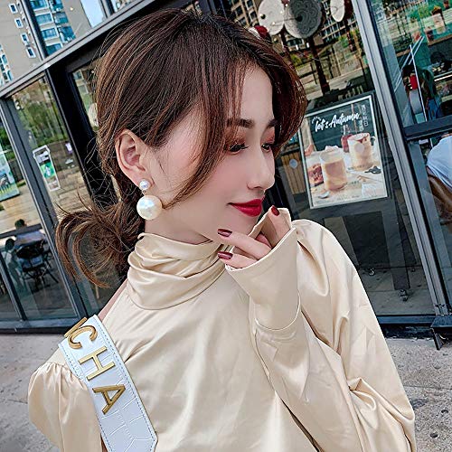 Denifery 925 Sterling Silver Long Tassel Earrings Pearls Earrings Dangle Earrings Bohemian Statement Earrings for Women Wedding Daily Party4