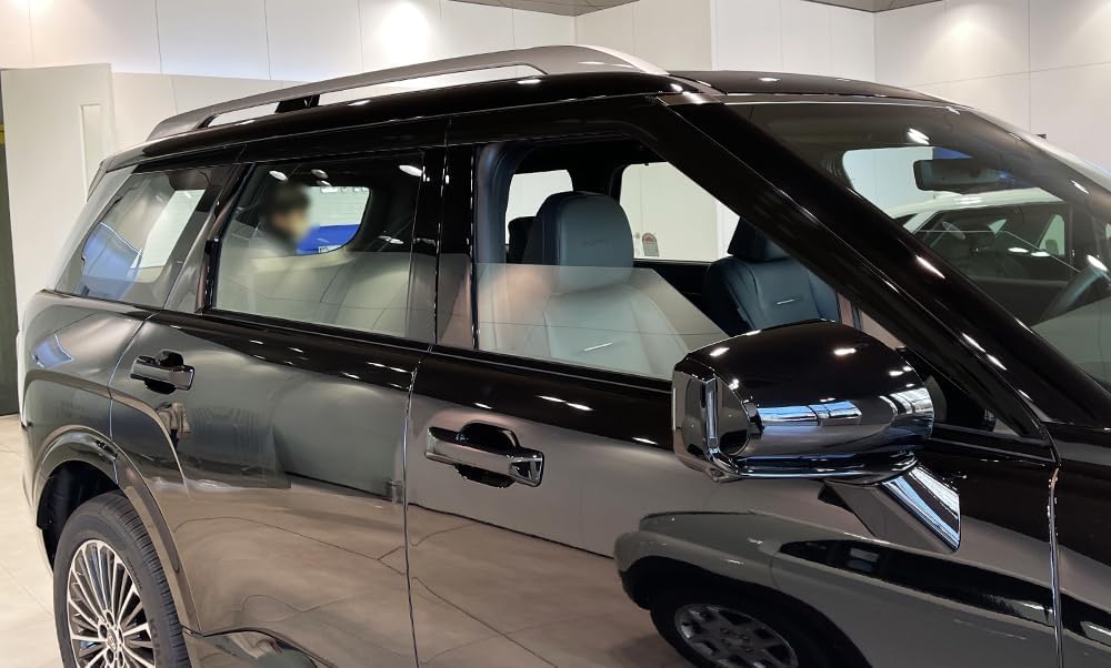 INFRANGIBLE Dark Black Side Window Wind Deflectors 6pcs Compatible with 2026 Palisade