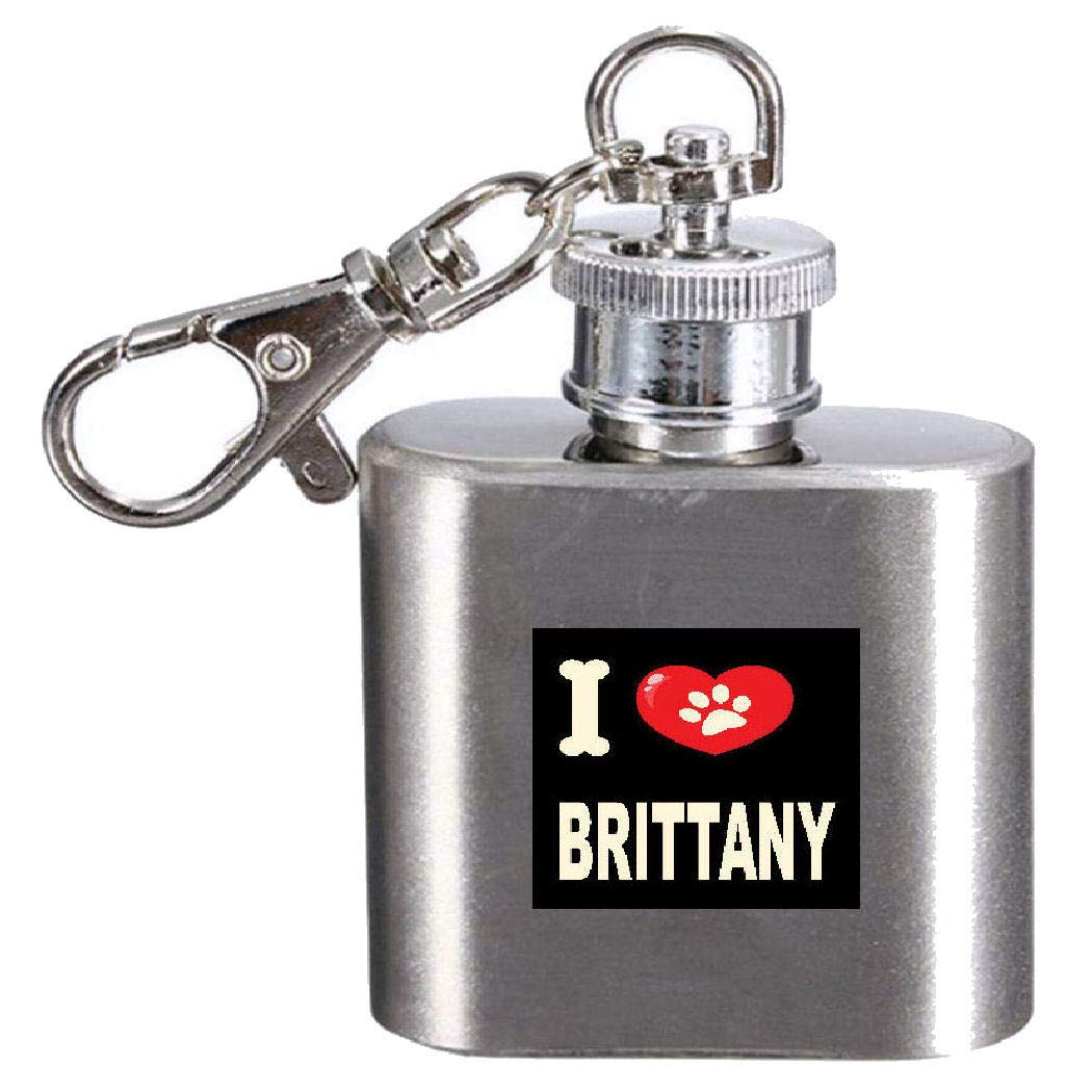 Flasque gravée I Love My Dog Bretagne 30 cl bouteille inox