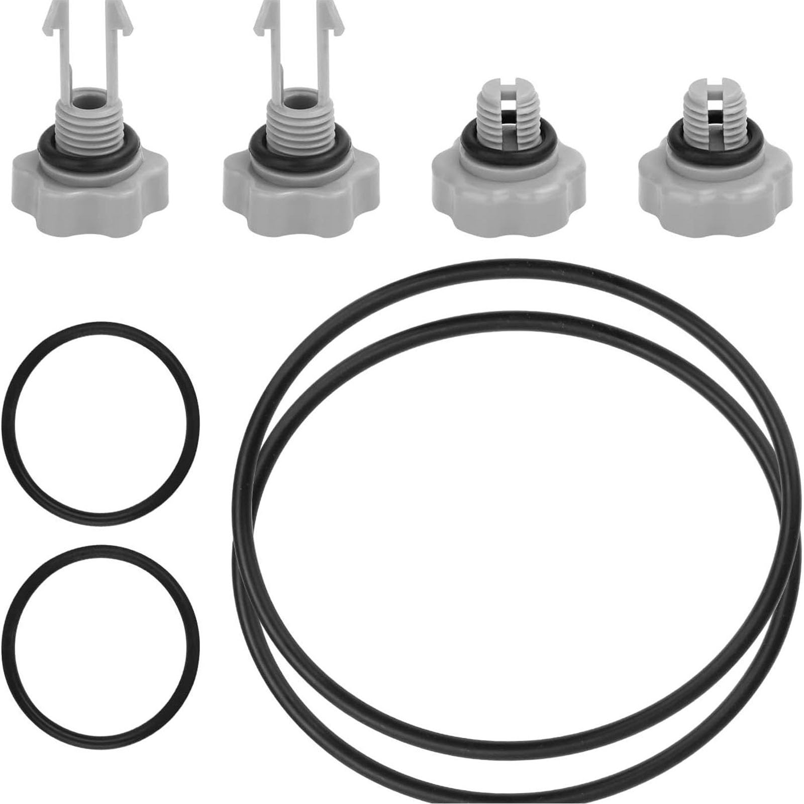 Jazuaiao PVC Pumps Sealing Component Set Multiple Replacement Part Pool Pumps Replacement Sealing Rings for GPH Pool Filter Maintenance Set