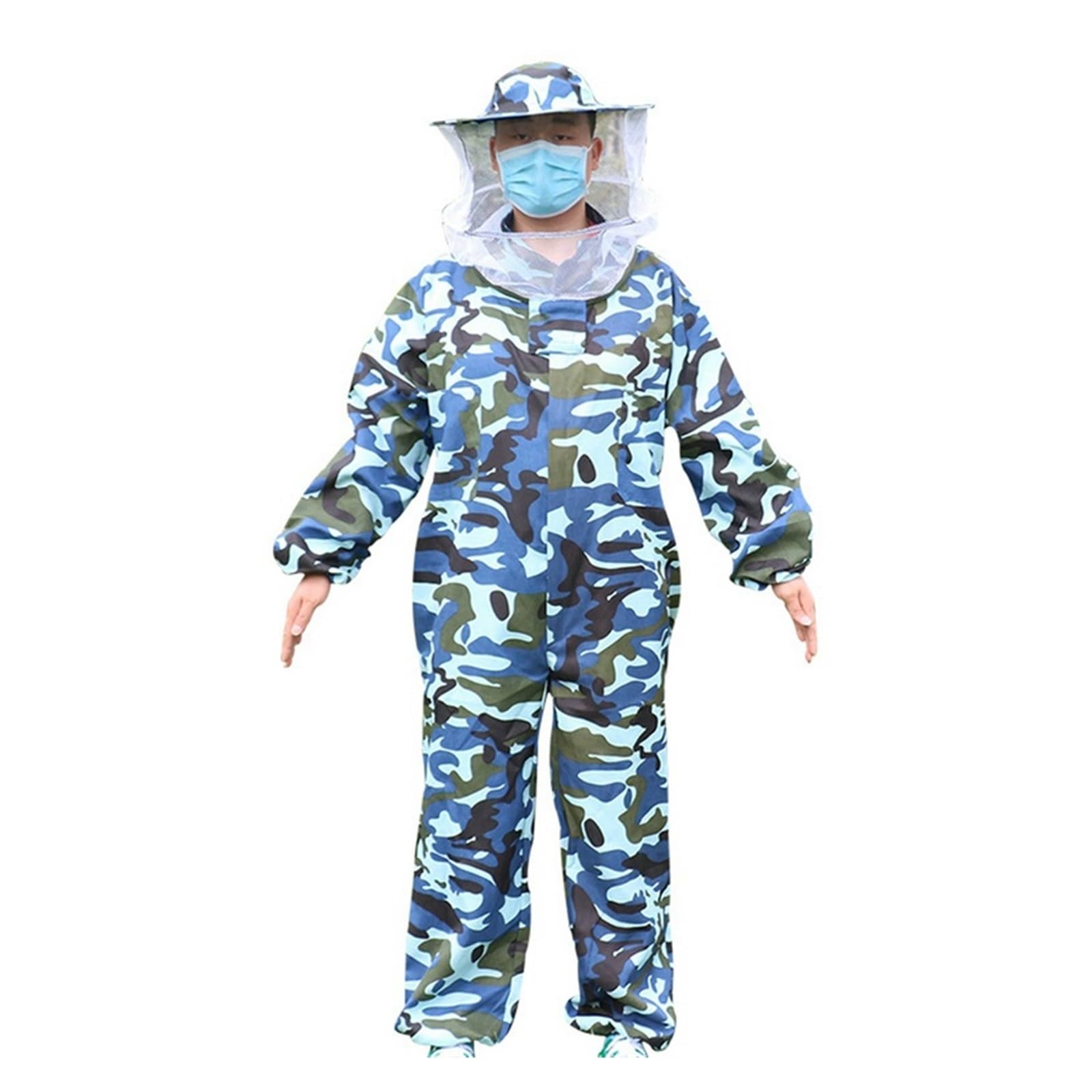 Professional Beekeeping Protective Suit Beekeeper Bee Suit Beekeeping Beekeeper Protect Equipment(Blu,XXL)