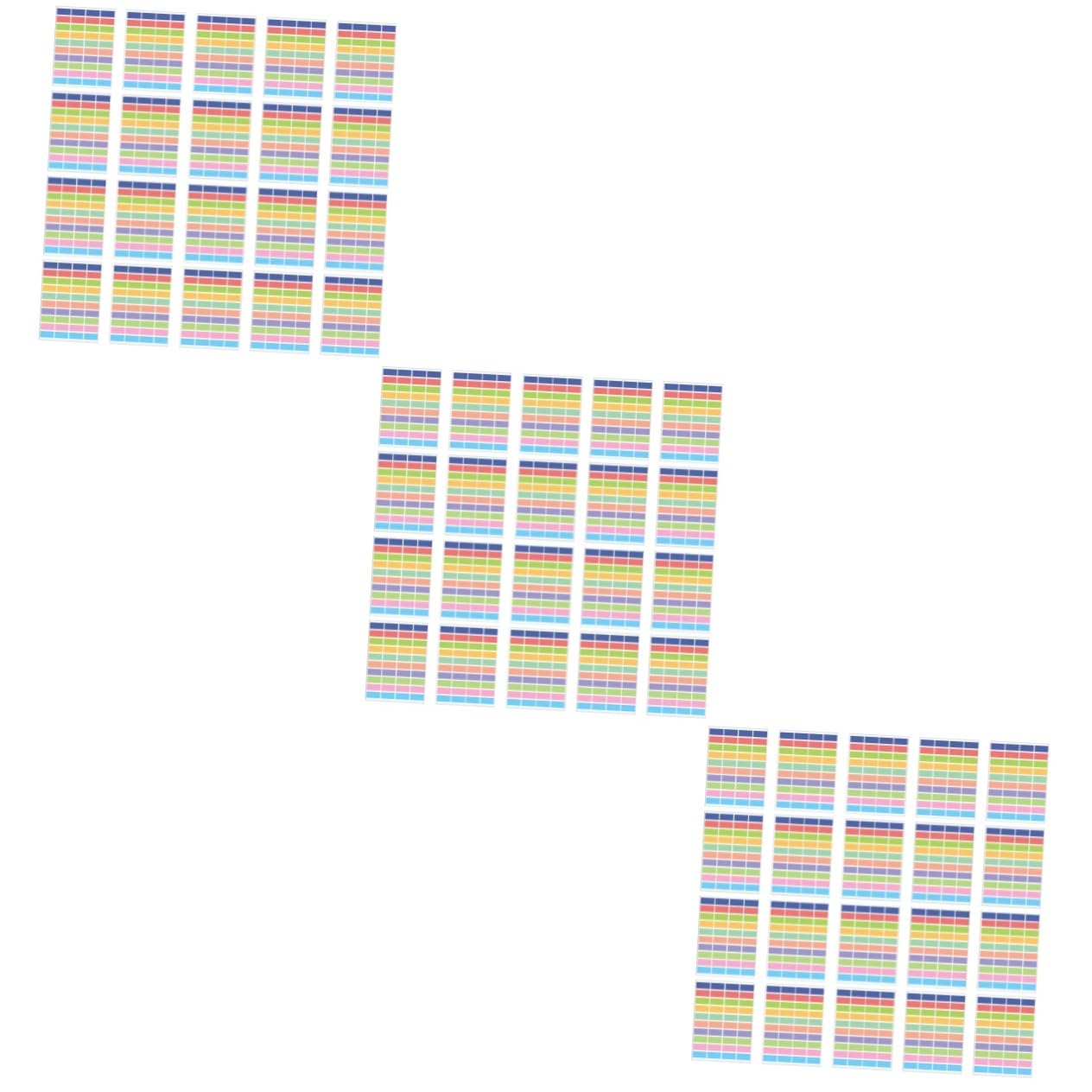 Operitacx 60 Hojas Etiqueta Rectangular Adhesivo De Etiqueta Removible Etiquetas De Código De Color Circulo Pegatinas Tag Label Retirable Botella De Agua Papel Sintético Resistente Al Agua