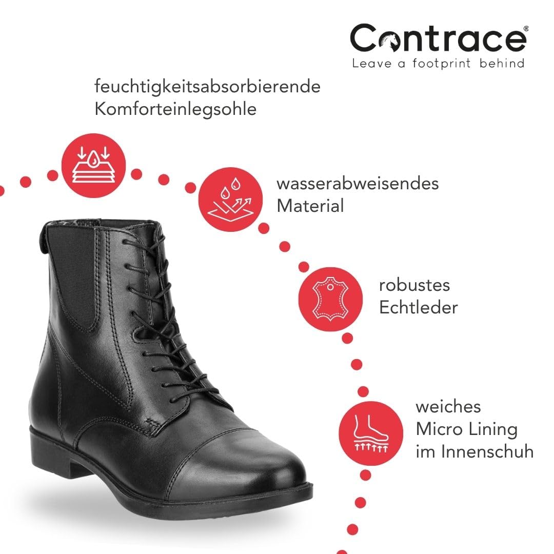 Reitstiefeletten BZ Lace Leather – Schwarz – Gr. 29-46