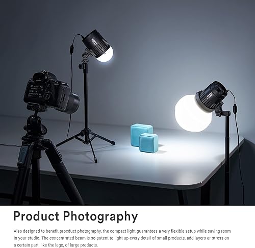 Miniatura 7 de Godox LC30Bi - Luz LED de mesa, mini luz LED bicolor de estudio con 28 200 lúmenes, 3200K-6500K CRI 95+TLCI 96+, efecto 11 FX, atenuación del