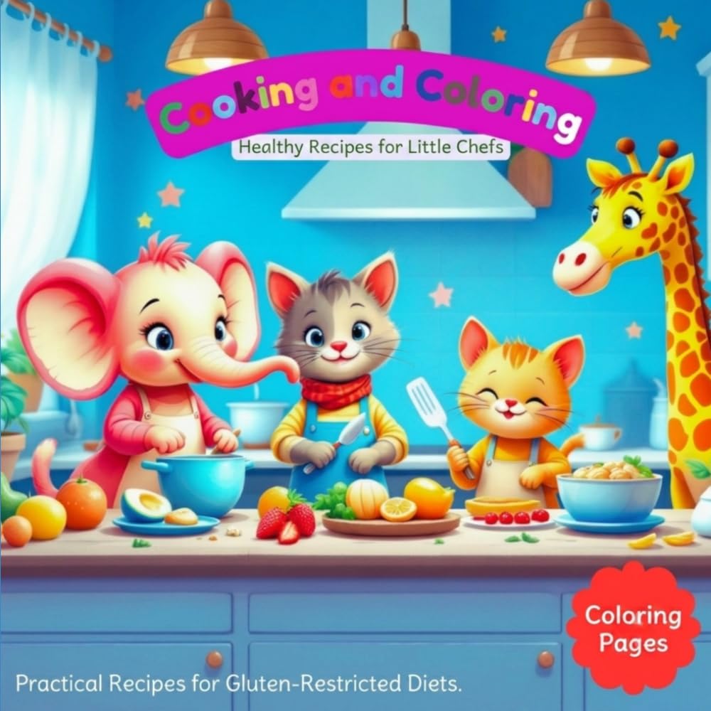 Cooking and Coloring: Healthy recipes for little chefs