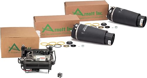 Arnott Kit de resorte y compresor de suspensión de aire delantero para Land Rover Range Rover HSE o Supercharged