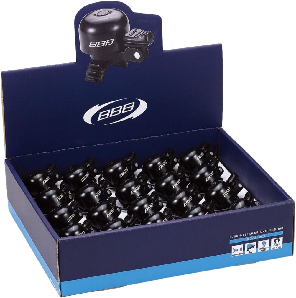 BBB BBB-15D 15035 Bicycle Bell Loud & Clear Deluxe Box 20 Coiri, Black