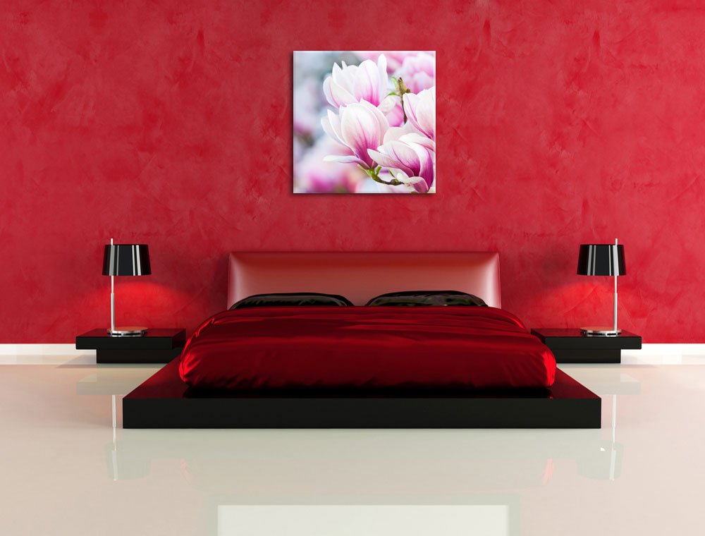Pixxprint Magnifico Rosa Orchidea Stampa su Tela 100x70 cm Artistica murale