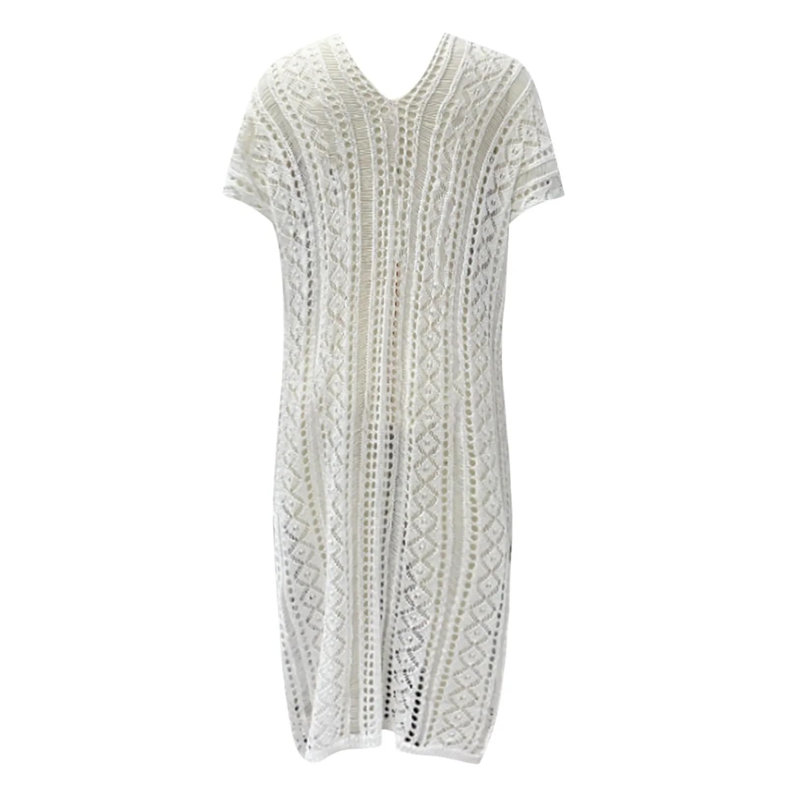 cache maillot Cape de plage à pompons et perles for femme, paréo, vêtements
