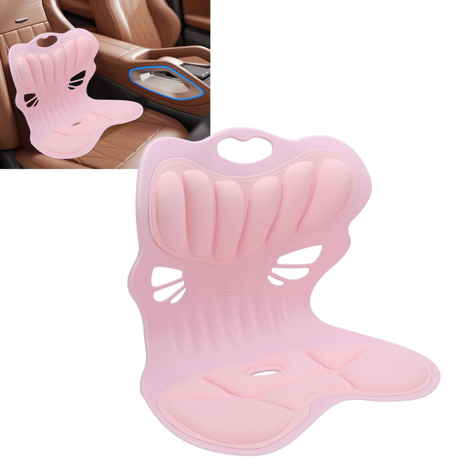 Chrees Silla correctora de postura ergonómica con columna lumbar transpirable, alivio de la cintura, reduce la fatiga, ideal para accesorios de escritorio de oficina
