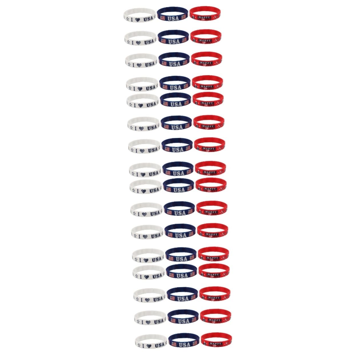 DOITOOL Braccialetti Silicone Per Usa Accessori Patriottici Leggeri Per Celebrazioni