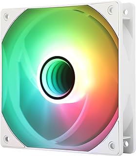 Thermalright TL-C12W-S V3 Case Fan 120mm ARGB CPU Cooler Fan Comes with ARGB Mirror Light Effect,PC PWM Silent Fan with 1500RPM Speed, White CPU Cooling ARGB Fan