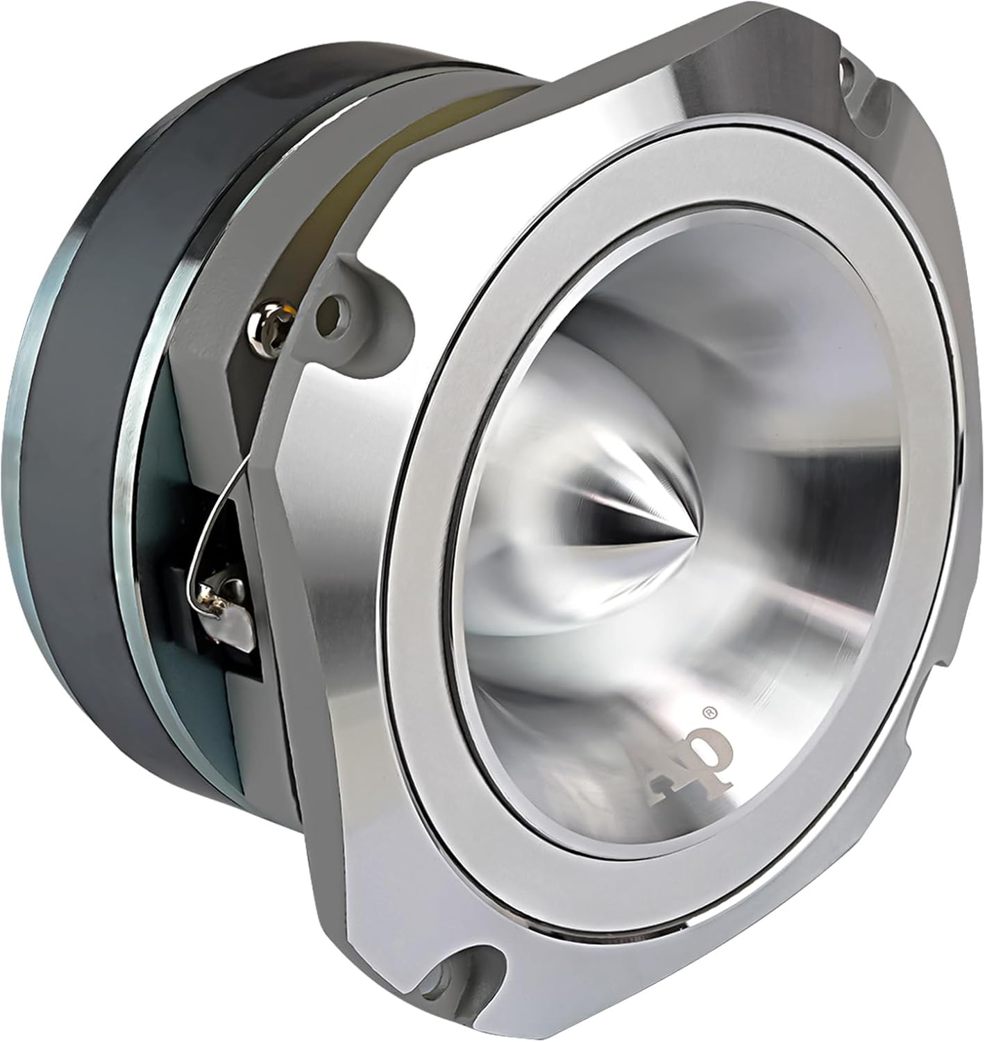 Audiopipe Heavy Duty Super Tweeter (ATR-4053), 400 Watts, Die Cast Aluminum Frame, Metallic, Diamond Chrome Cutting Fnish, 1.5” Kapton Voice Coil, 4-8 Ohms