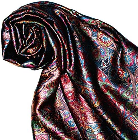 Bufanda De Seda Lorenzo Cana - 100% Seda, 70x190 Cm, Tejido Jacquard, Estampado Cachemira, Tonos Pastel