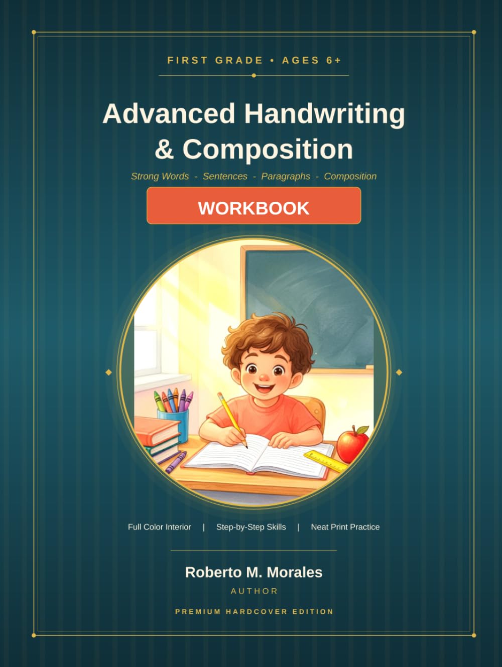 First Grade Advanced Handwriting& Composition Workbook: Strong Words • Sentences • Paragraphs • Composition