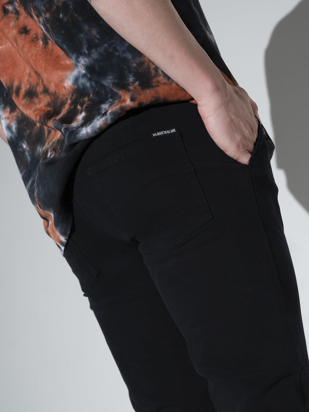 Hubberholme Męski szary Regular Smart Joggers HHMWTS001_GR