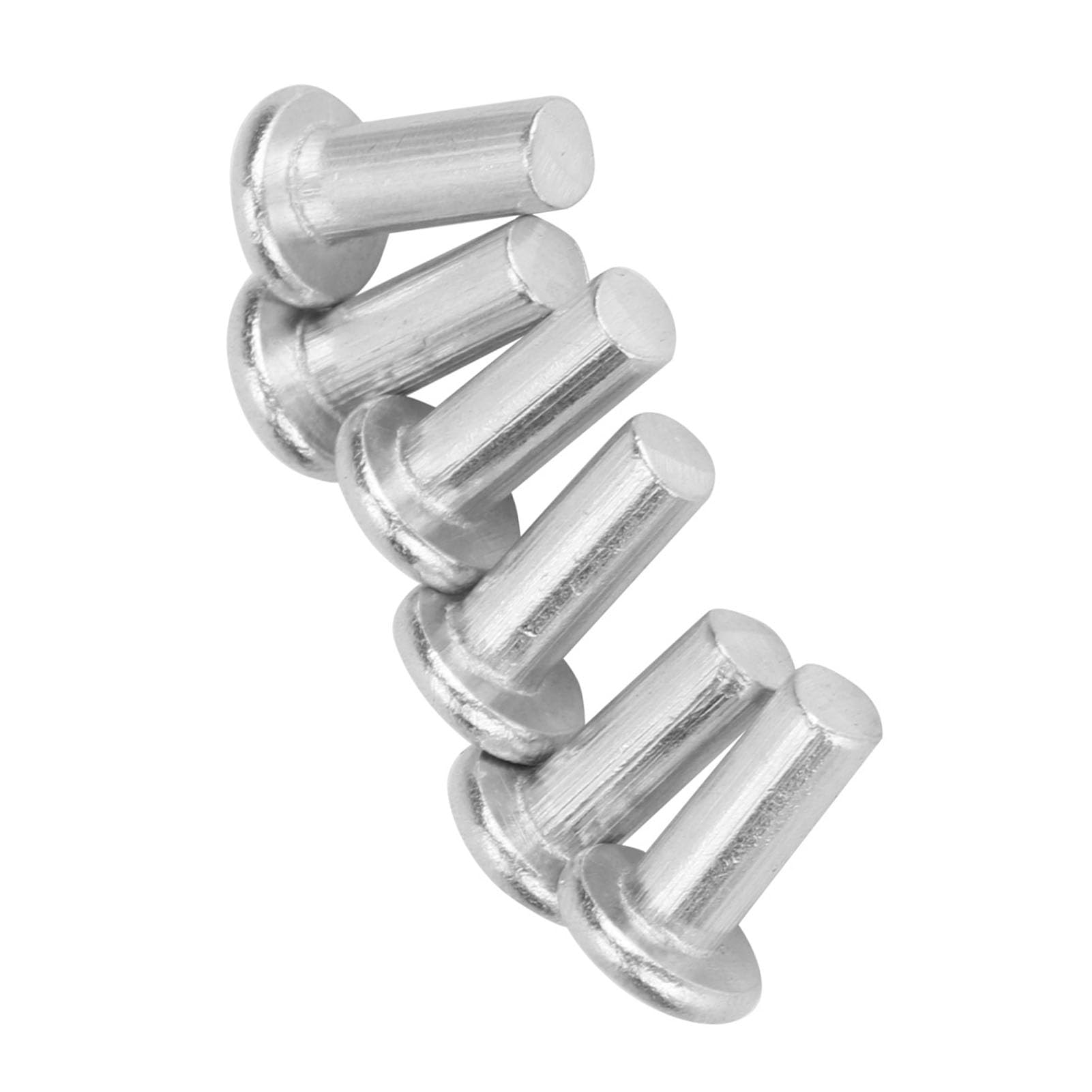 100 pezzi Ribattino solido, M4 Rivetti a Testa Piatta, Ribattini con Gambo in Lunghezza 10mm, Ribattini in Alluminio di Fissaggio per una Facile Installazione