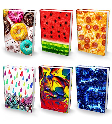 Book Sox Stretchable Book Covers â€“ Bundle of 6 Durable Hardcover Protectors For 9â€ x 11â€ Jumbo Textbooks â€“ Washable & Reusable Non-Adhesive Nylon Fabric School Book Jackets In Jumbo Ultra Print 2018