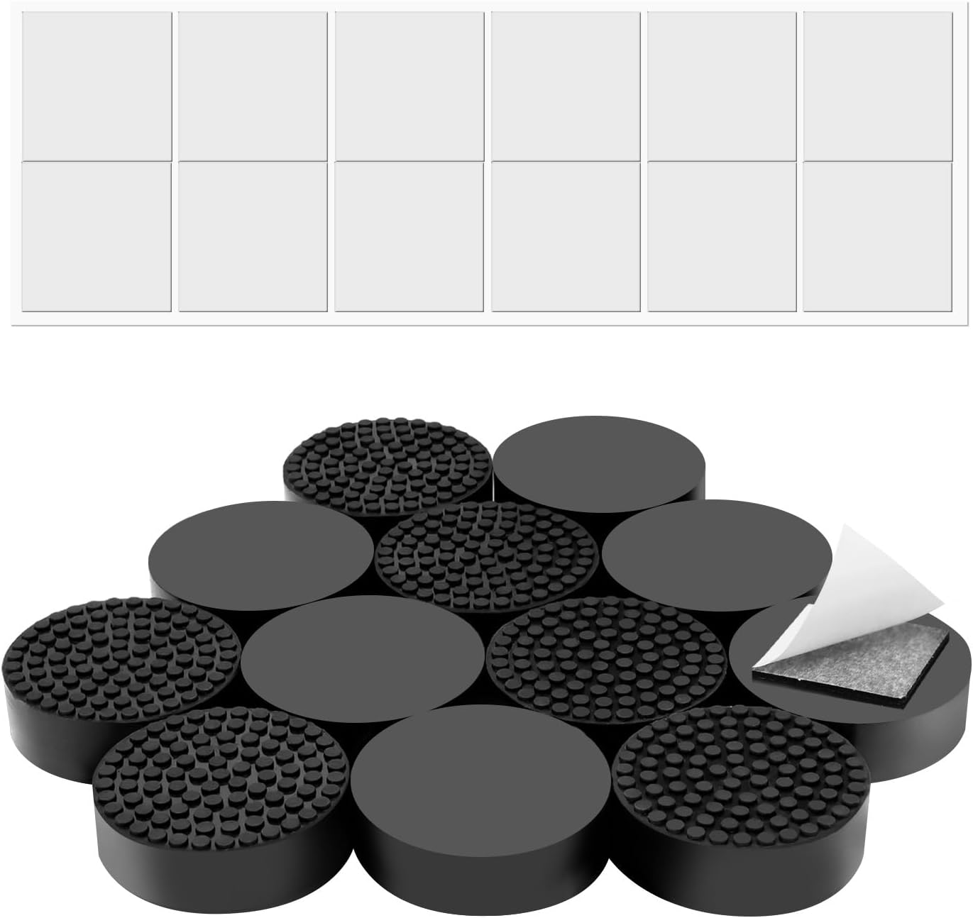 12 Pack Invisible Pot Feet with Enhanced Non-Slip Surface Grip Plant Pots and Flowers, Solid Rubber Pots Risers, Pot Lifters for Indoor or Outdoor Planters