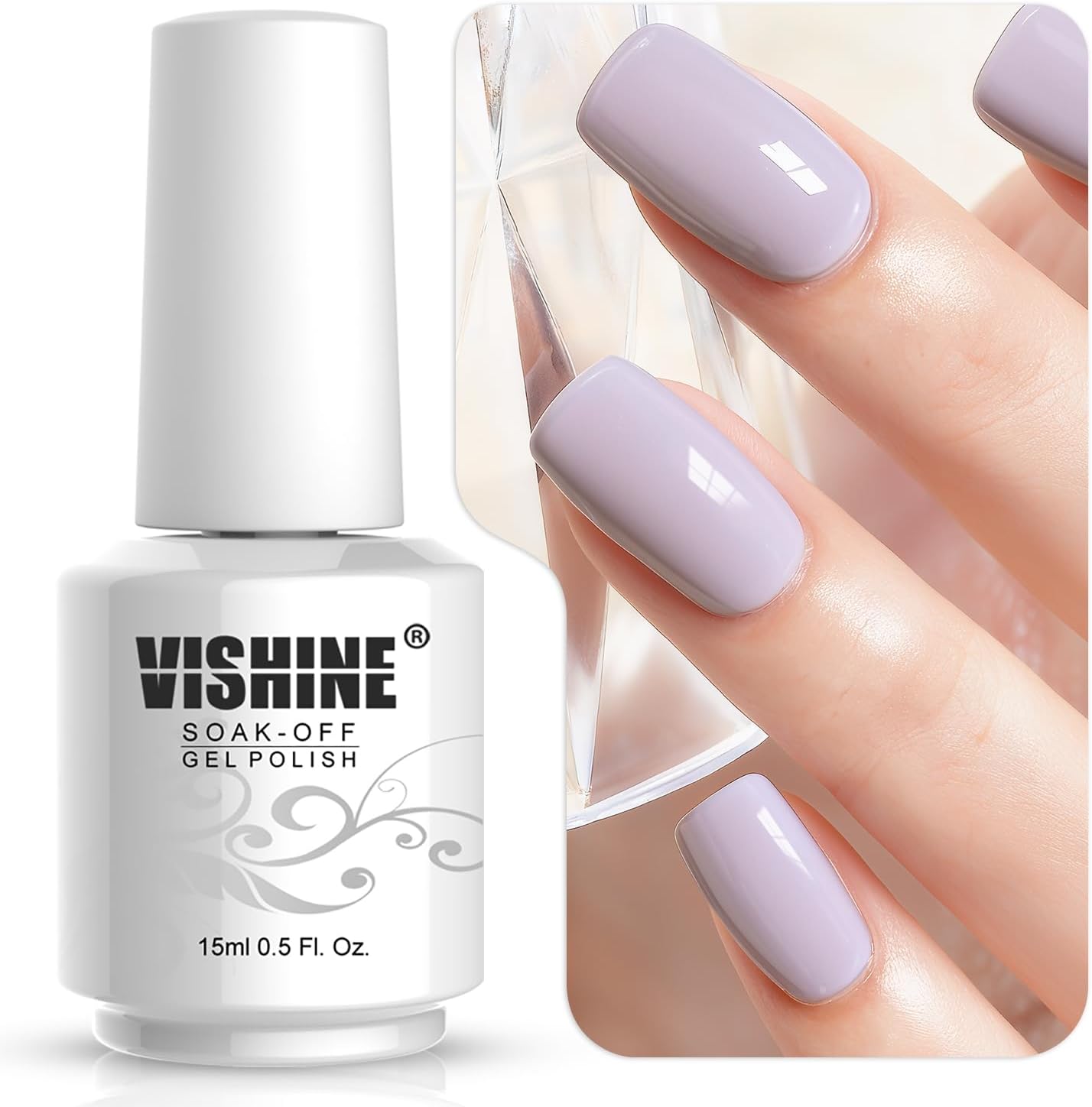 Vishine Gelpolish Professional Manicure Salon UV LED Soak Off Gel Nail Polish Varnish Color Oldlace(1324)