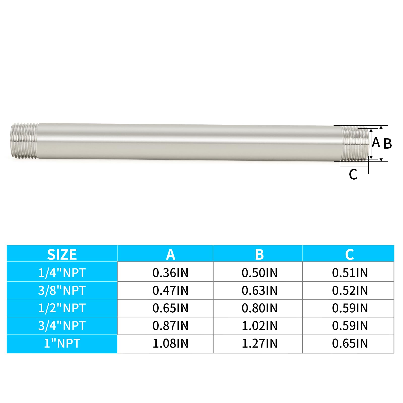 ChillWaves Brass Pipe Fitting, Reducer Hex Nipple 3/4" NPT Male X - View #2