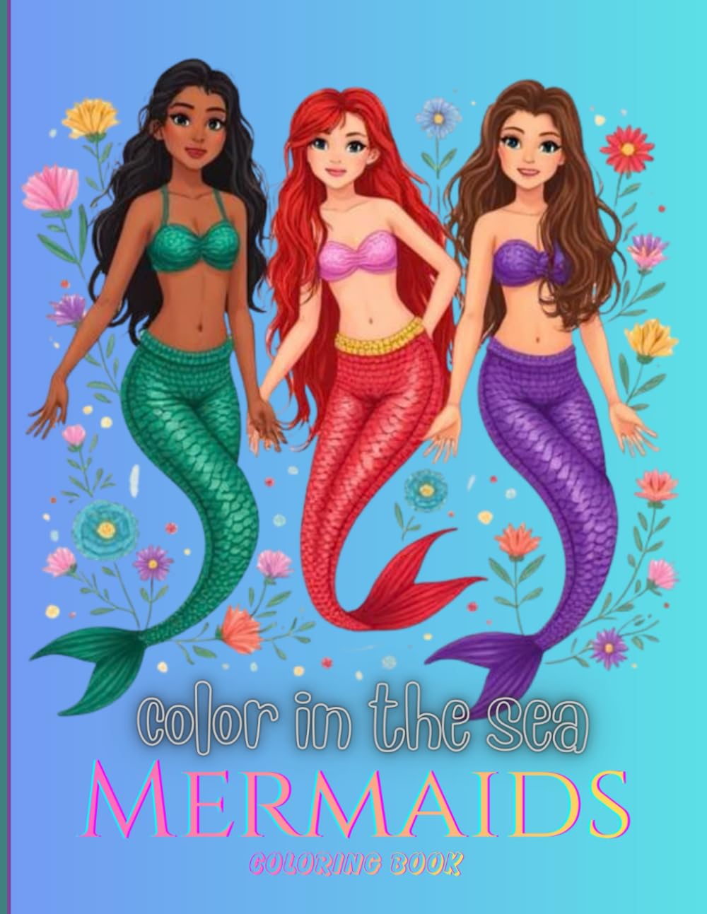 Color In The Sea MERMAIDS: Adorable Illustrations Of Deep Sea Mermaid Life For Your Adornment