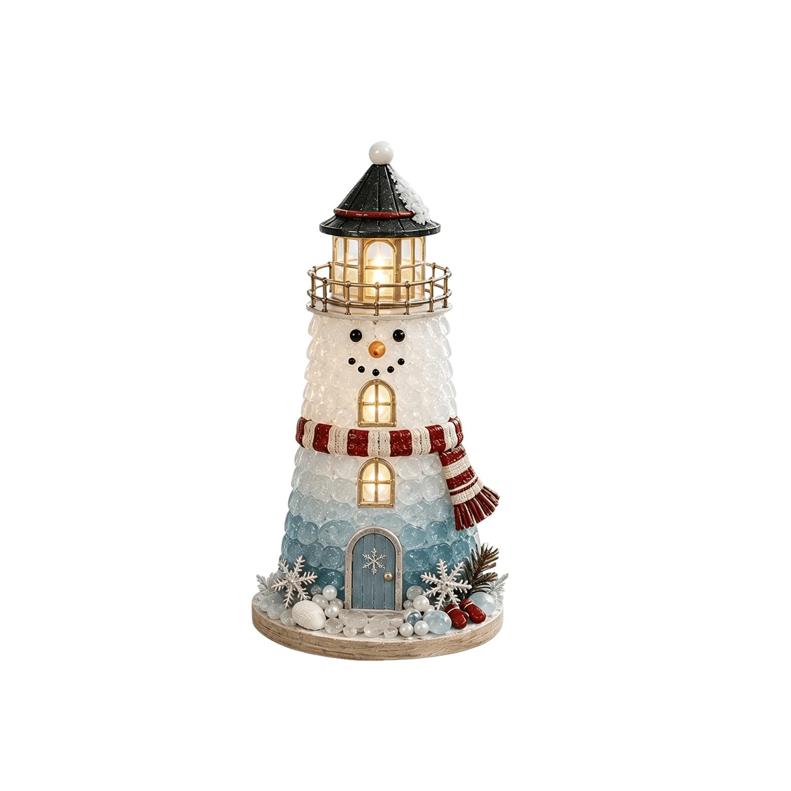 JytxhgzrVZ Sea Glass Art Kit, Christmas DIY Craft Lighthouse Kit，A7