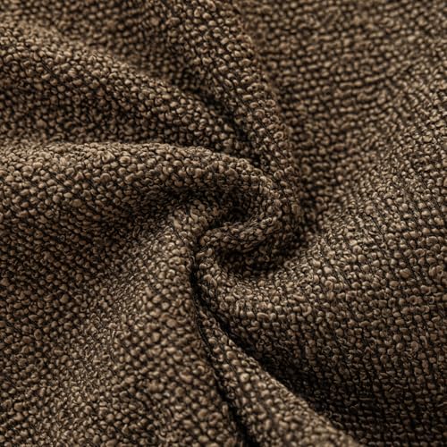 Image of Foindtower Set of 2, Decorative Textured Boucle Throw Pillow Covers Accent Solid Pillow Cases Neutral Soft Couch Cushion Case for Chair Sofa Bedroom Living Room Home Decor 24x24Inch Chocolate