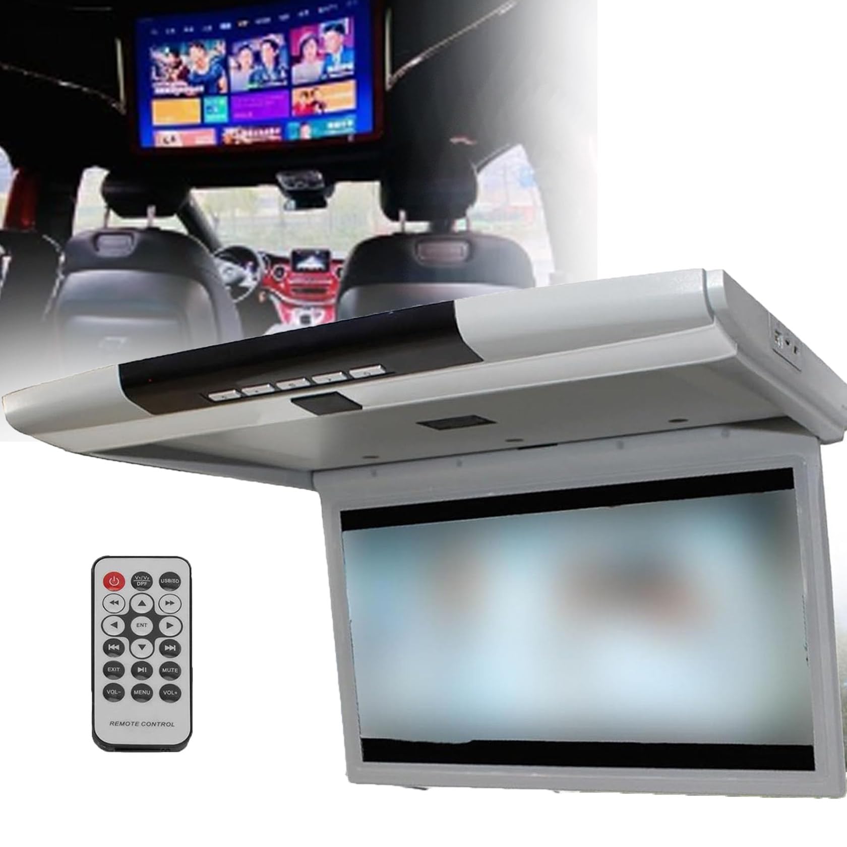 Lecteur de télévision numérique HD de toit voiture pour calmer l'arrière