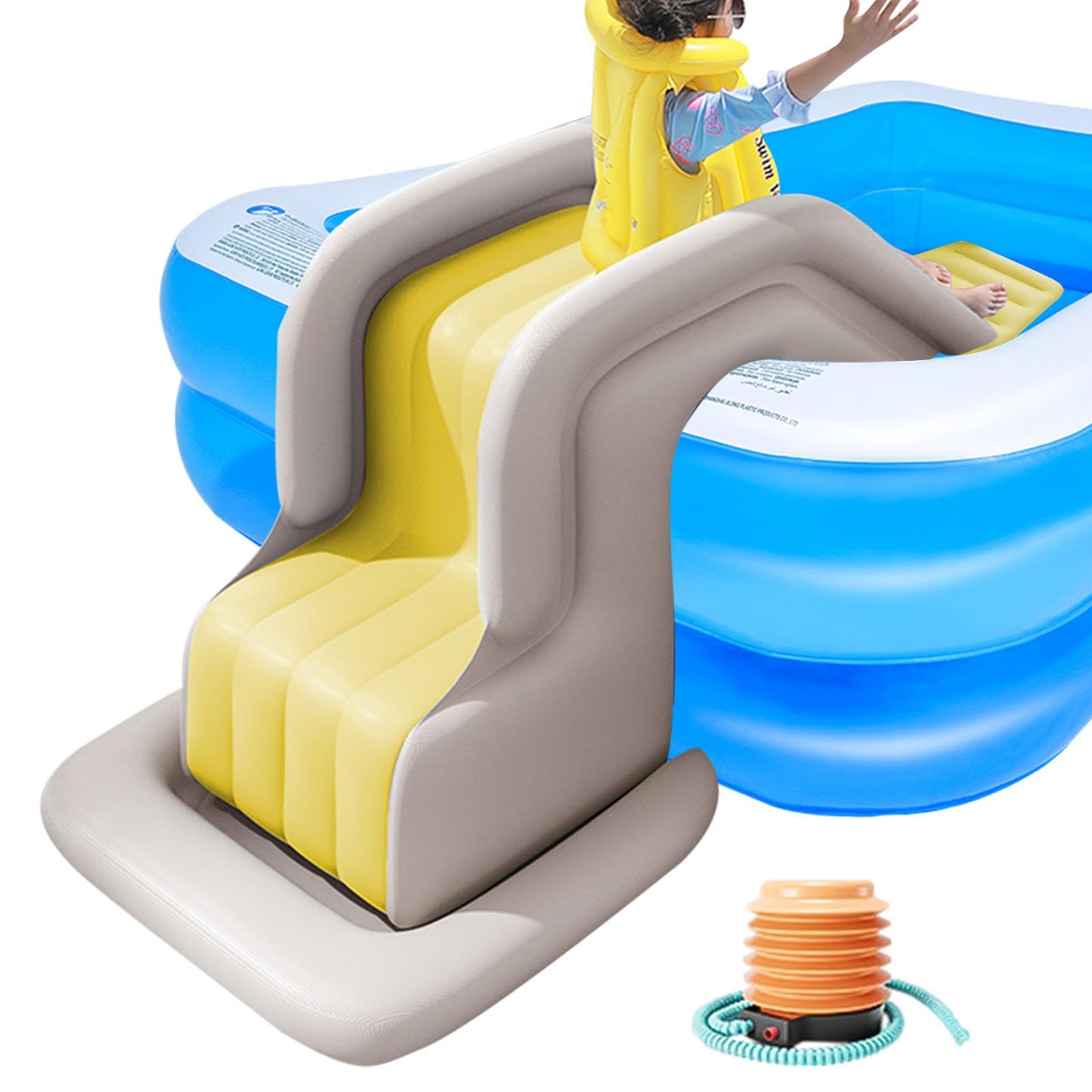 Toboggan Gonflable pour Piscine, Toboggans Aquatiques D'extérieur, Toboggans Anti-basculement pour Parc Aquatique pour, Toboggans Gonflables pour Piscines Creusées Ou Enterrées, Aire De Jeux A