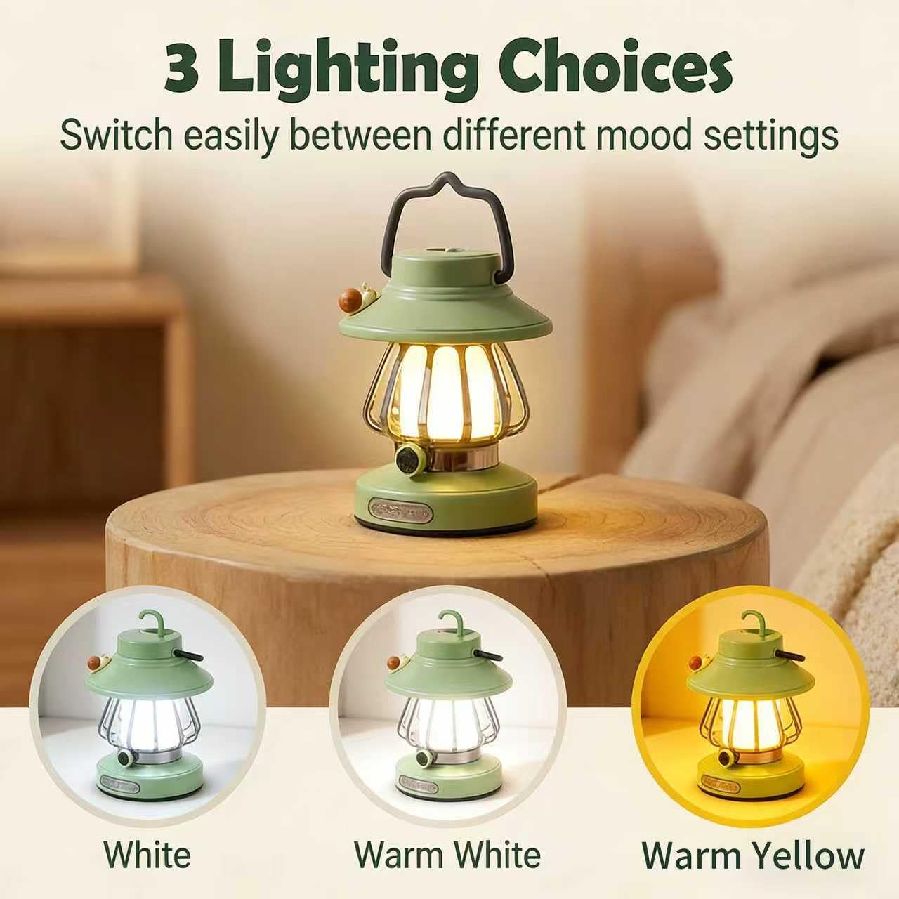 Ensemble d'éclairage de camping pour parents et enfants, lanterne pour enfants et lampe frontale rechargeable avec détecteur de mouvement USB-C chargement, équipement de randonnée mains libres pour